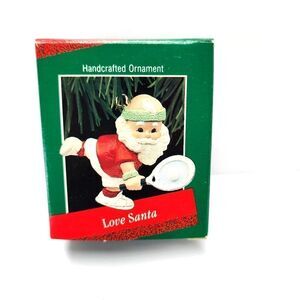 Vintage 1988 Hallmark Christmas Ornament  "Love Santa"